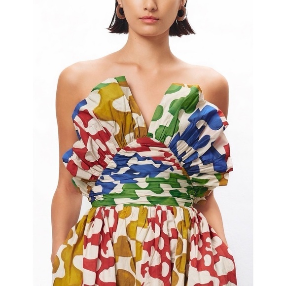 Mara Hoffman Tops - NWOT Mara Hoffman Cropped Ruffle Vivi Strapless Top